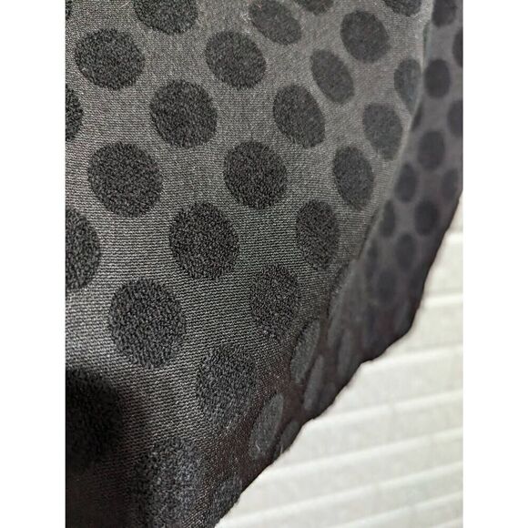 Ann Taylor Women's 0P Black Tonal Polka Dot Pencil Skirt - Picture 4 of 6